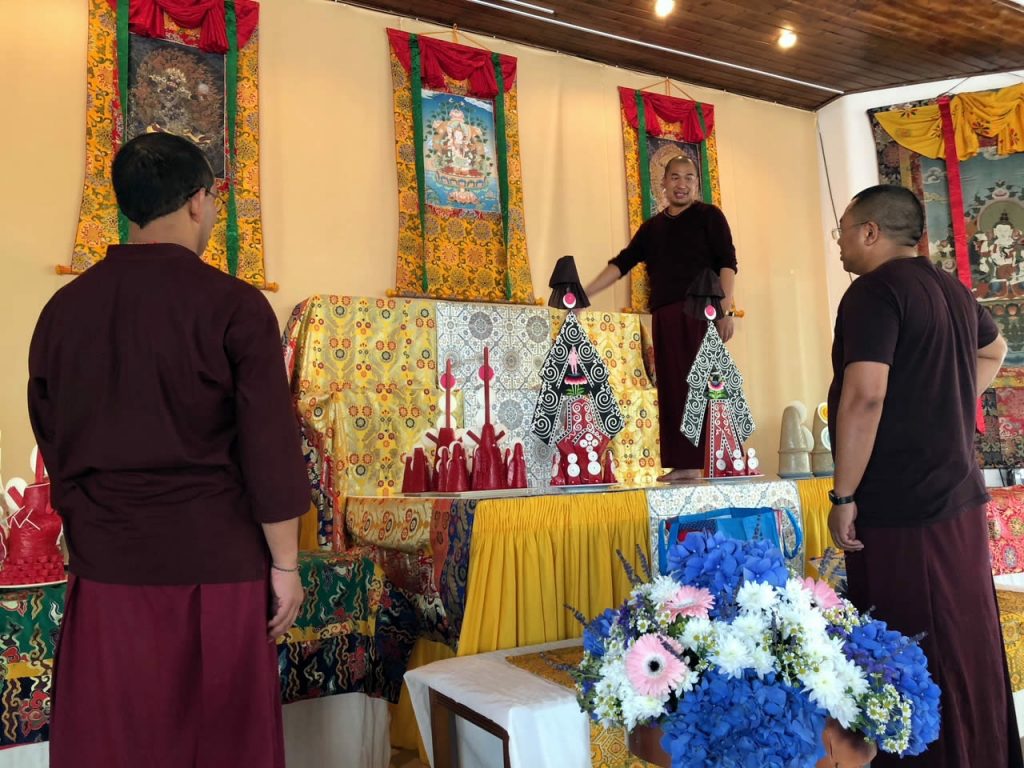 Shrine Room Set-Up, Mahasangha 2018 in Athens