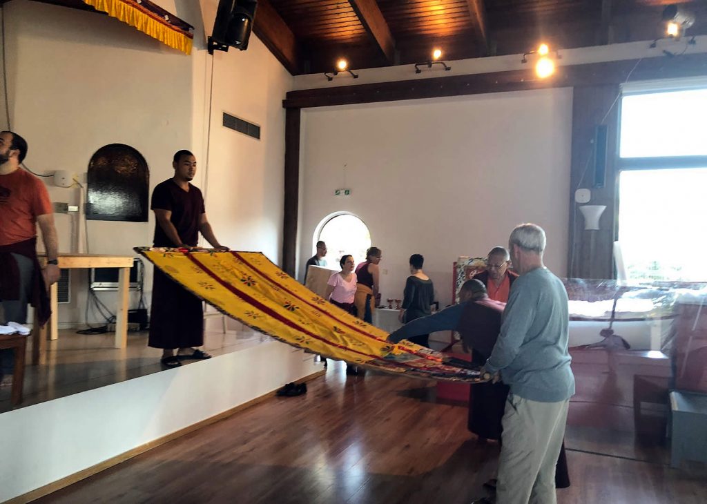 Preparing for Minling Dorsem Drubch&ouml;, Mahasangha 2018 in Athens