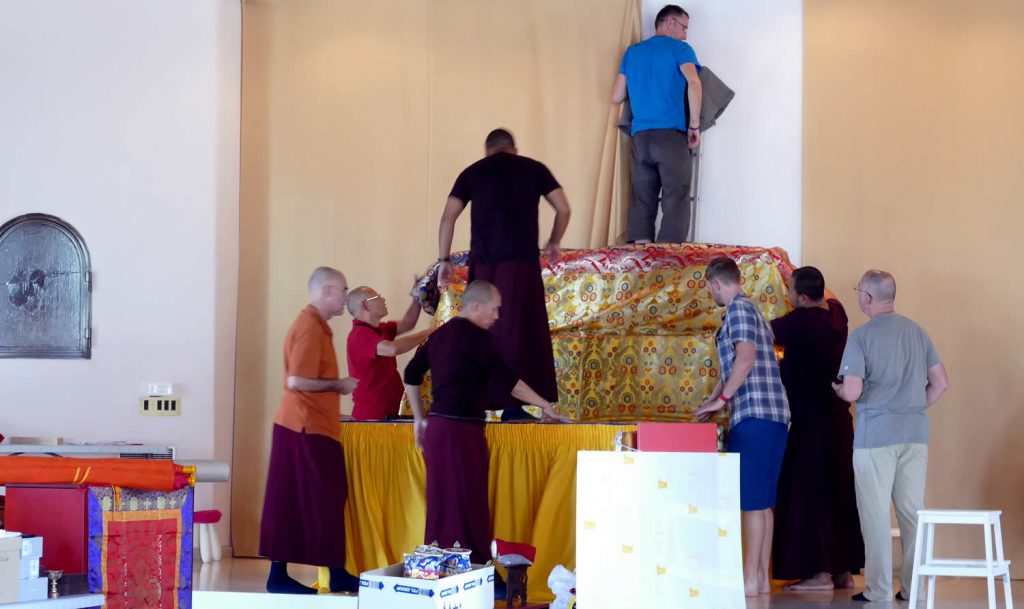 Preparing for Minling Dorsem Drubch&ouml;, Mahasangha 2018 in Athens