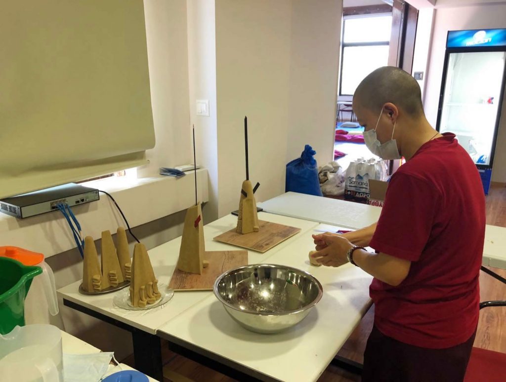 Torma preparation, Mahasangha 2018 in Athens